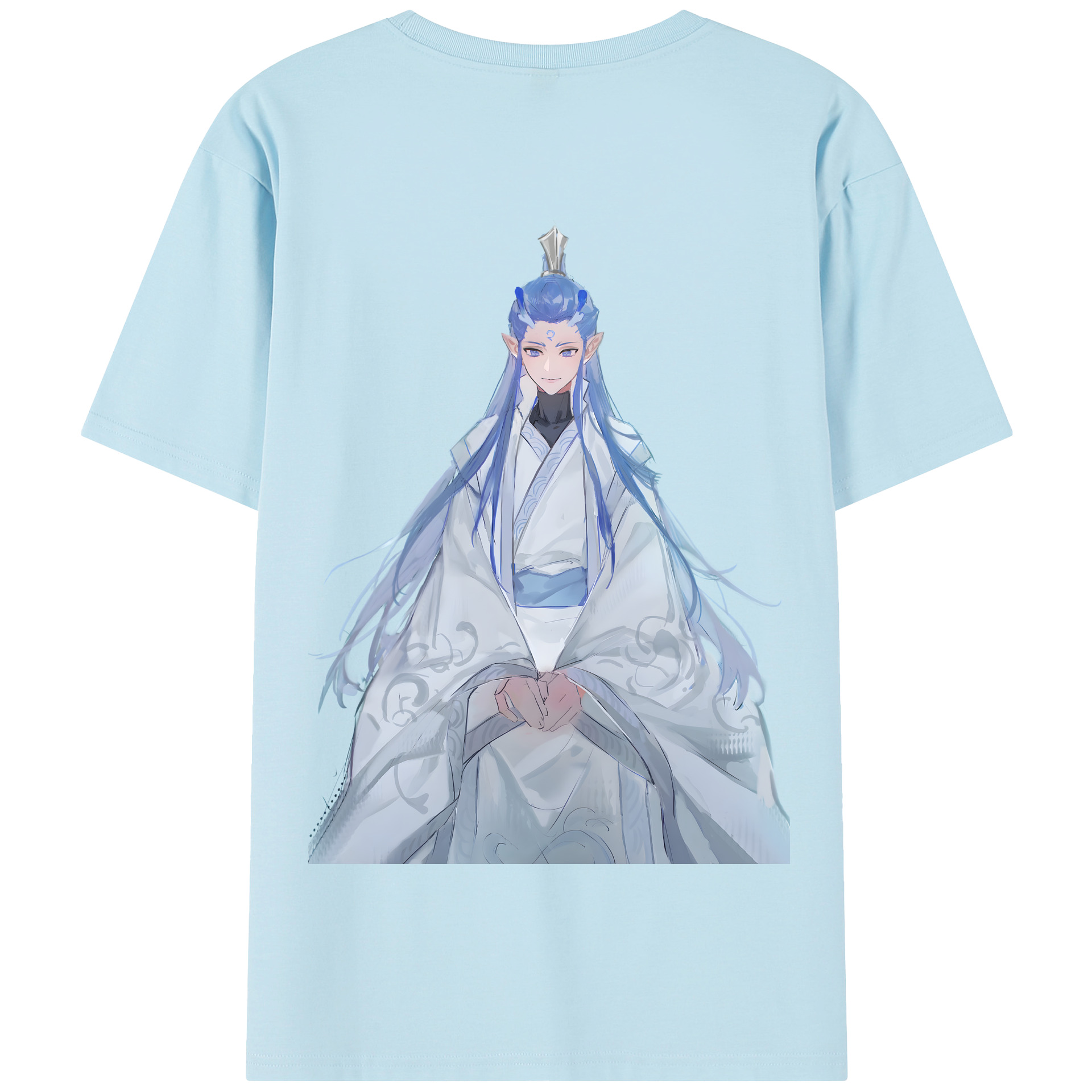 （画像用） Ne Zha 2 ナタ 魔童の大暴れ 綿100％半袖Tシャツ（背面プリント）